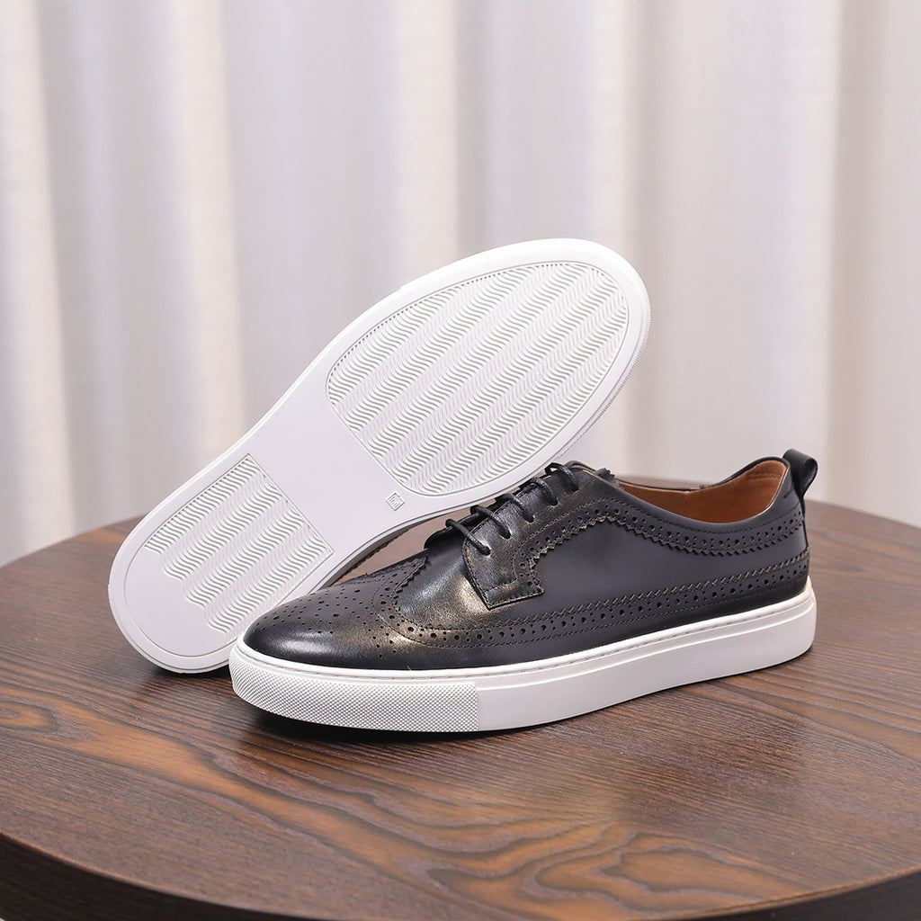 Men's Premium Wingtip Brogue Leather Dress Sneakers