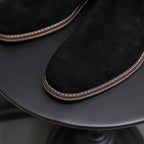 Almond Plain Toe Suede Chelsea Boots for Men