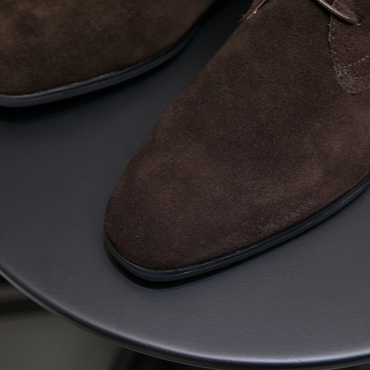 Men's Suede Chisel Plain Toe Lace-Up Chukka Dress Boots