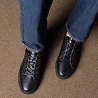 Men's Luxury Full-Grain Leather Low-Top Sneakers