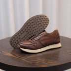 Men's Premium Retro Runner Leather Casual Sneakers