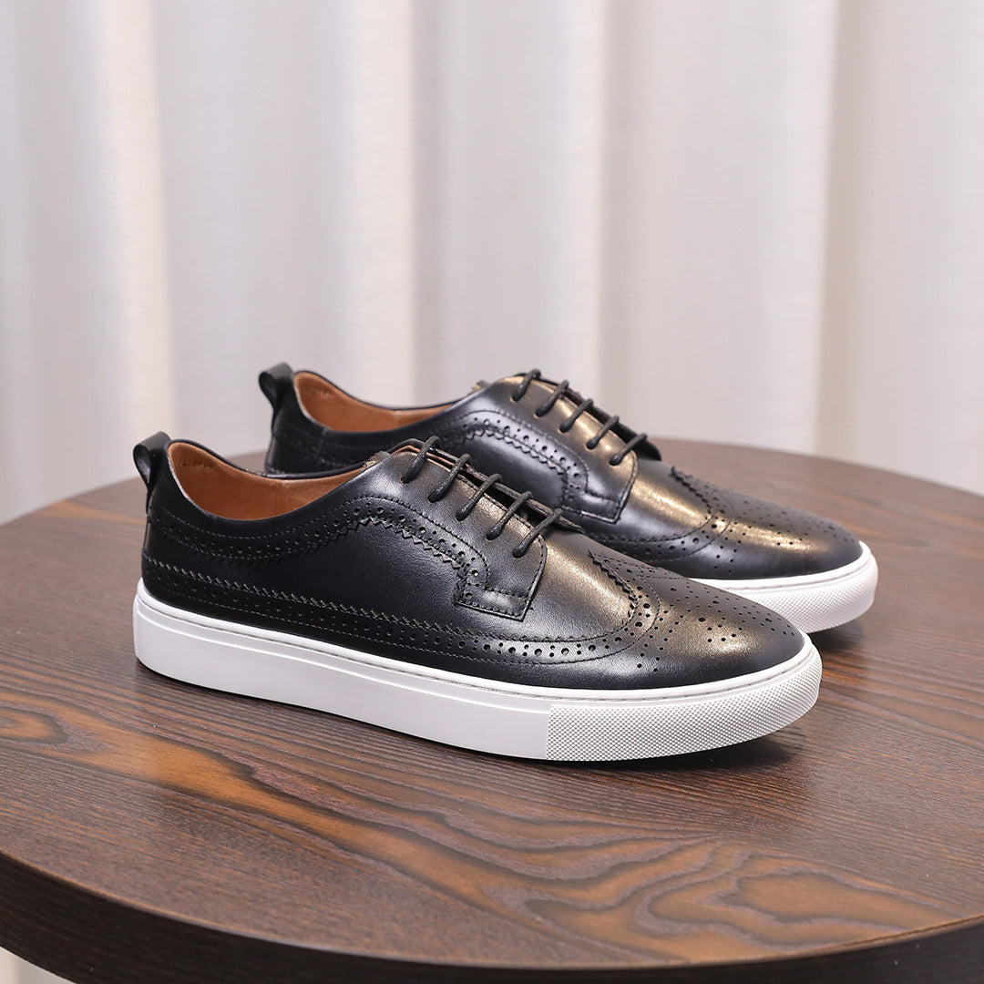 Men's Premium Wingtip Brogue Leather Dress Sneakers
