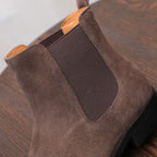 Men's Suede Chisel Plain Toe Elastic Chelsea Dress Boots