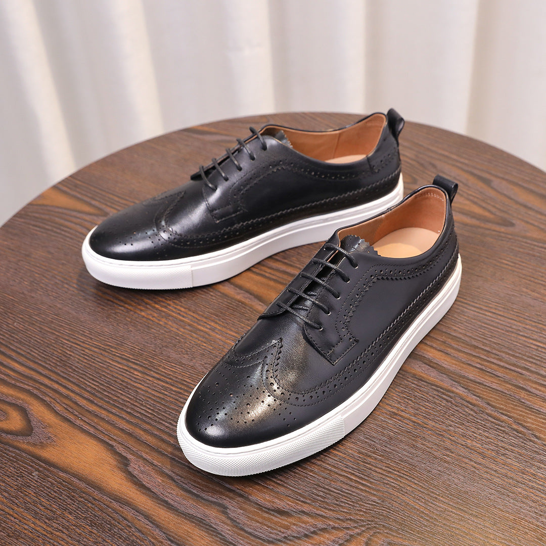 Men's Premium Wingtip Brogue Leather Dress Sneakers