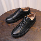 Men's Luxury Full-Grain Leather Low-Top Sneakers