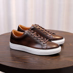 Men's Premium Gradient Patina Leather Sneakers