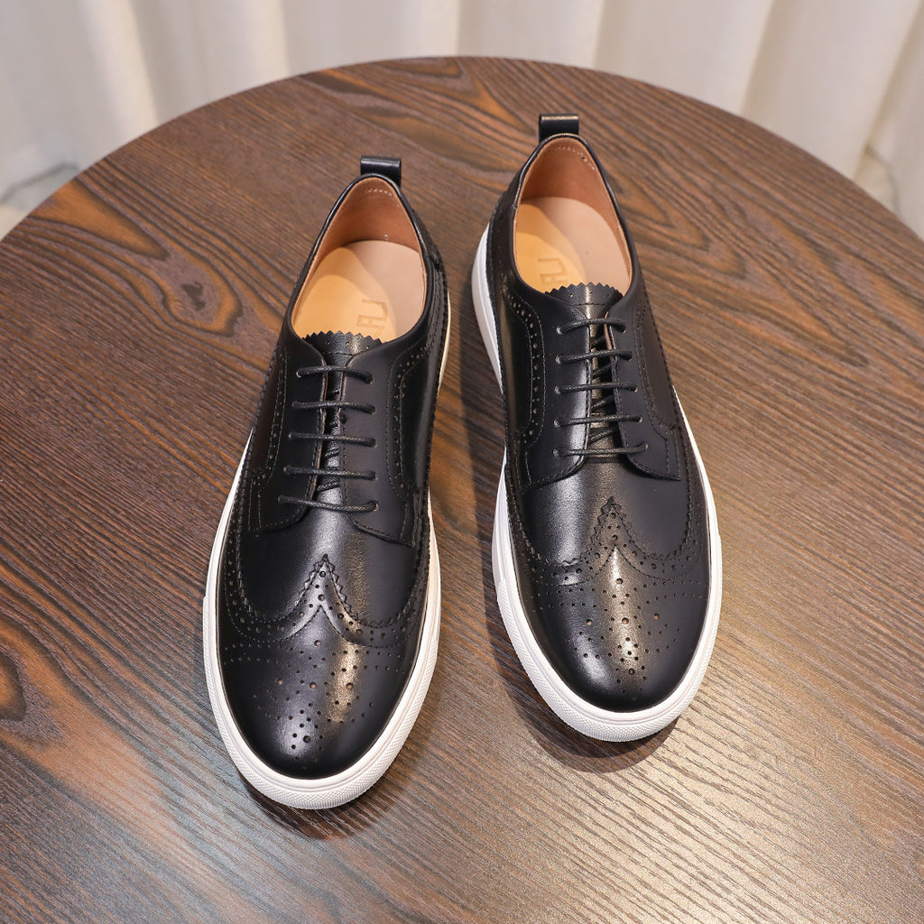 Men's Premium Wingtip Brogue Leather Dress Sneakers