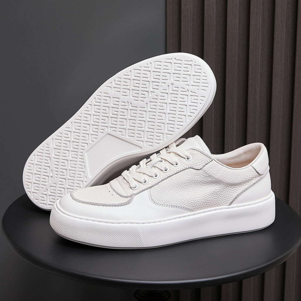 Men's Premium Patina Leather Dress Casual Sneakers