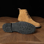 Men's Suede Wingtip Brogue Lace-Up Ankle Dress Boots