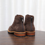 Wingtip Brogue Suede Back-Zip Lace-Up Boots for Men
