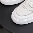Men's Premium Patina Leather Dress Casual Sneakers