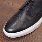 Men's Premium Wingtip Brogue Leather Dress Sneakers