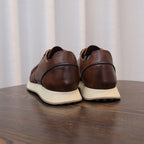 Men's Premium Retro Runner Leather Casual Sneakers