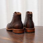 Wingtip Brogue Leather Derby Ankle Boots for Men