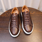 Men's Premium Gradient Patina Leather Sneakers