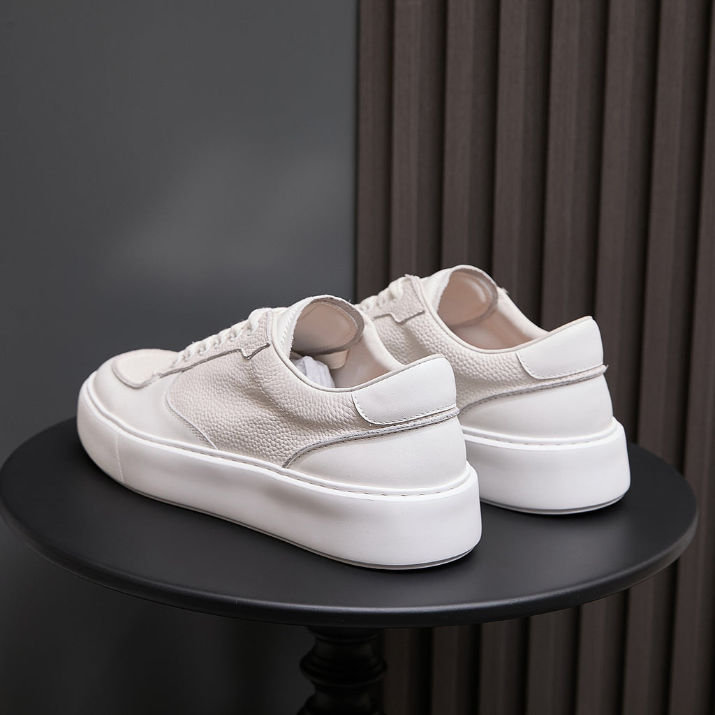Men's Premium Patina Leather Dress Casual Sneakers