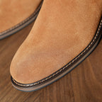 Men's Suede Plain Toe Side-Zip Chelsea Ankle Boots