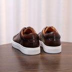 Men's Premium Gradient Patina Leather Sneakers