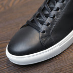 Men's Classic Triple-White Leather Low-Top Sneakers