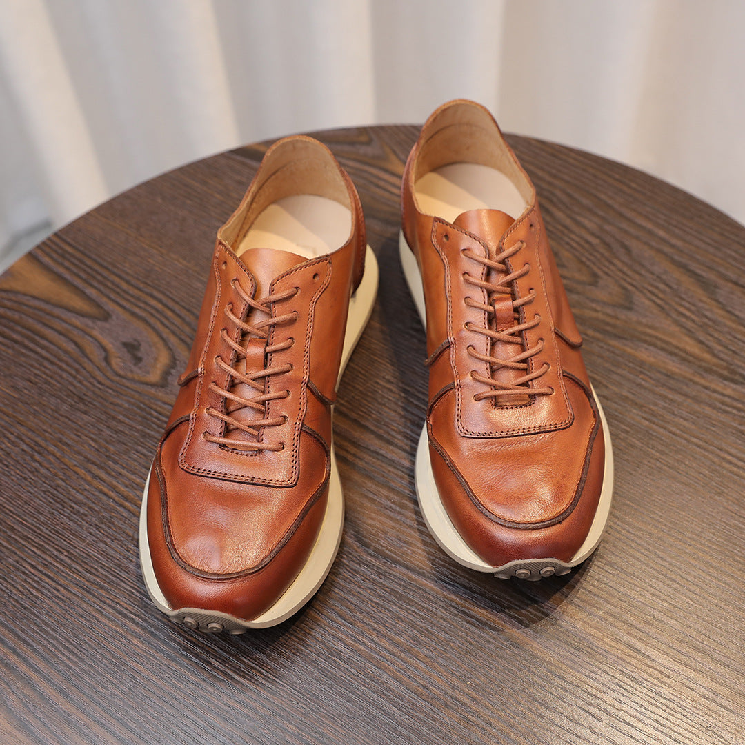 Men's Premium Retro Runner Leather Casual Sneakers