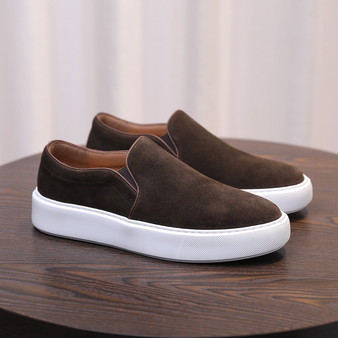 Men's Premium Pebbled Leather Slip-On Loafers