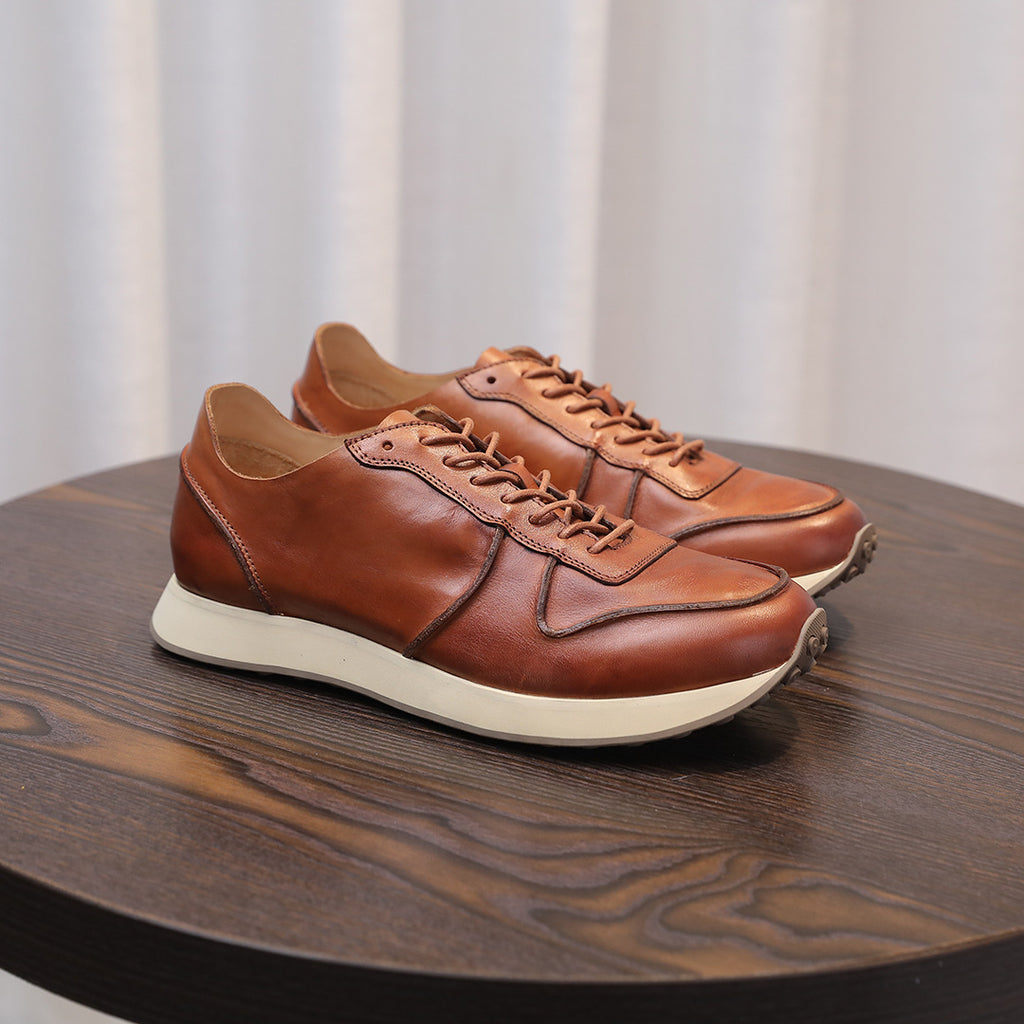 Men's Premium Retro Runner Leather Casual Sneakers