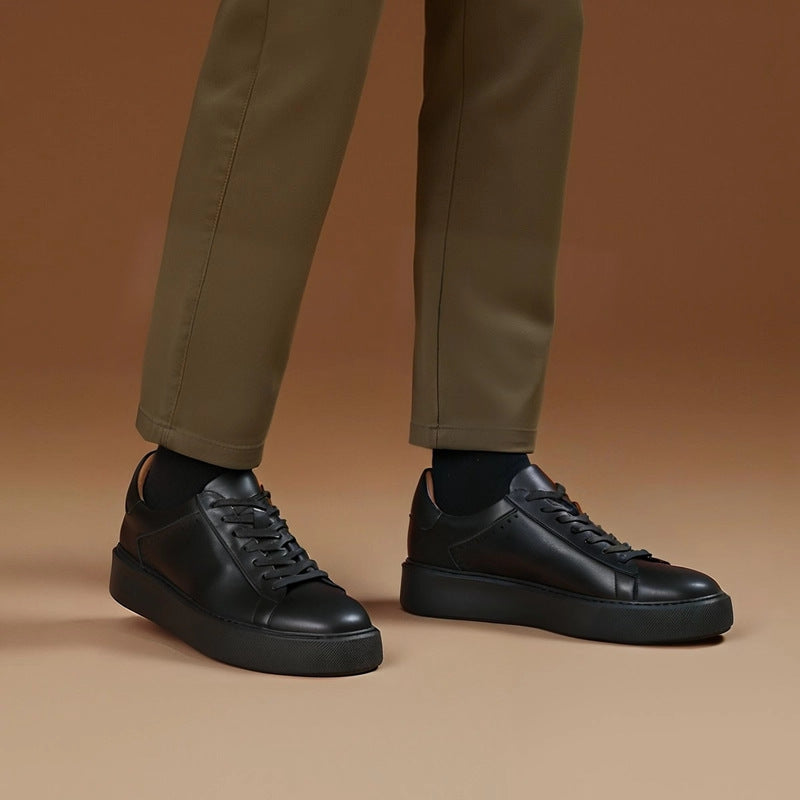 Men's Premium Gradient Burnished Leather Sneakers