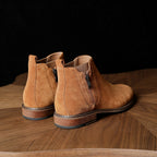 Men's Suede Plain Toe Side-Zip Chelsea Ankle Boots
