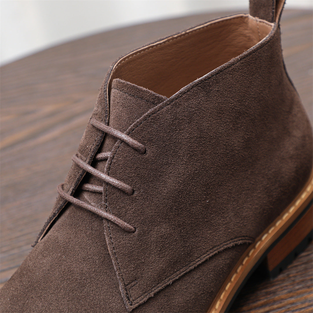 Plain Toe Suede Chukka Boots for Men