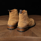 Men's Suede Wingtip Brogue Lace-Up Ankle Dress Boots
