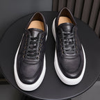 Men's Premium Patina Leather Dress Casual Sneakers