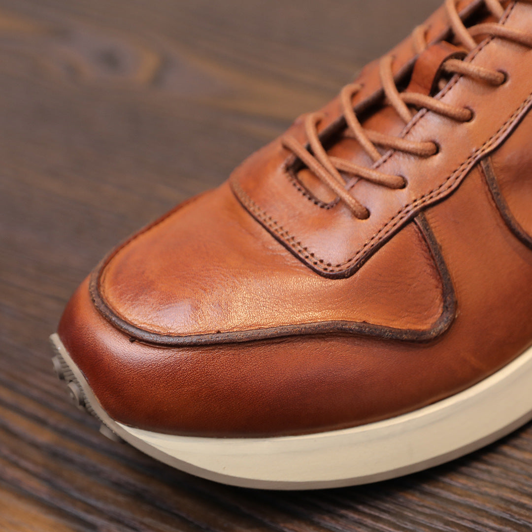 Men's Premium Retro Runner Leather Casual Sneakers