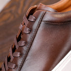 Men's Premium Gradient Patina Leather Sneakers