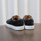 Men's Classic Triple-White Leather Low-Top Sneakers
