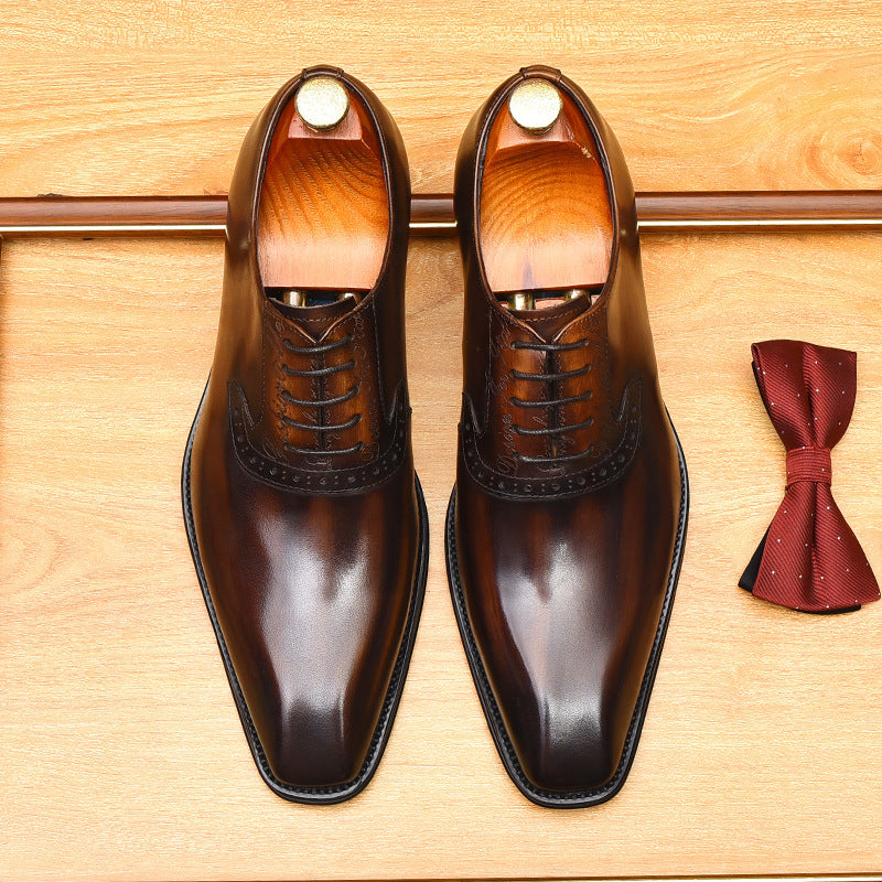 Dark Brown Fashion Oxford Shoes for Business and Formal Events