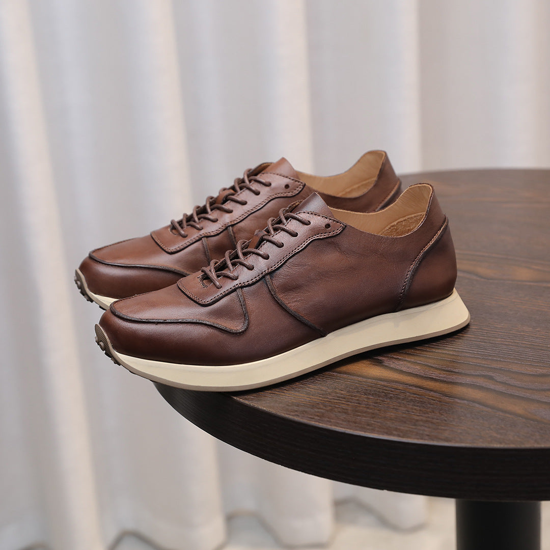 Men's Premium Retro Runner Leather Casual Sneakers