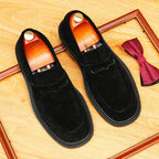 Men's Suede Round Toe Slip-On Formal Loafers