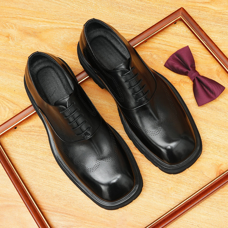 Black Men's Oxford Dress Shoes for Business Casual Attire