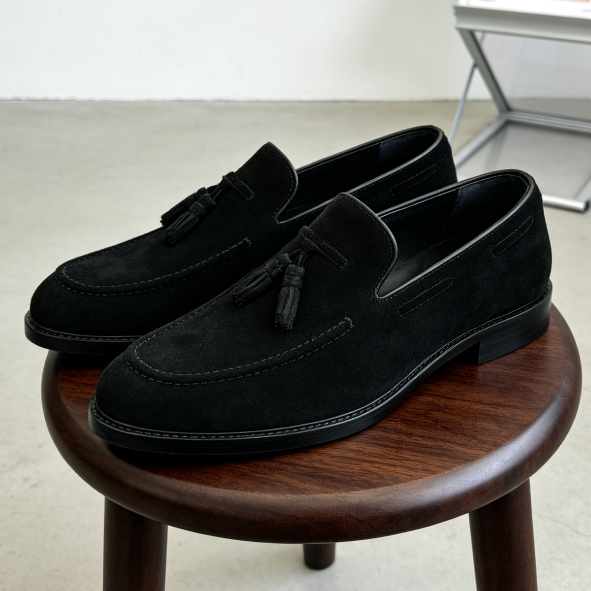 Men's Classic Suede Tassel Dress Loafers
