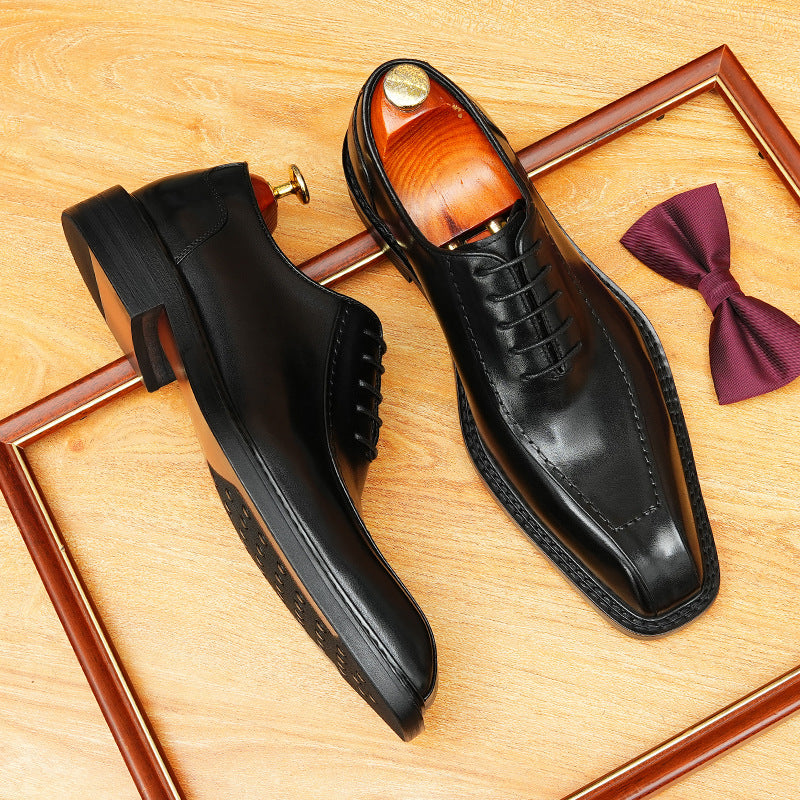 Black Fashion Men's Oxford Wedding Dress Shoes for Groom