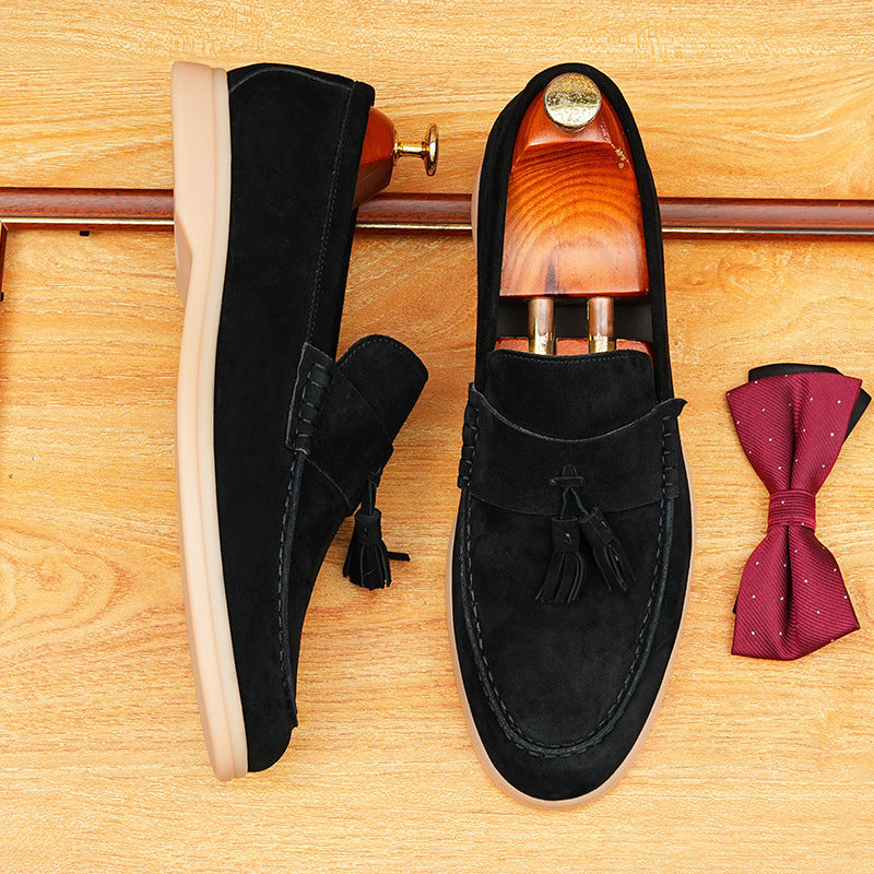 Men's Suede Tassel Casual Dress Loafers
