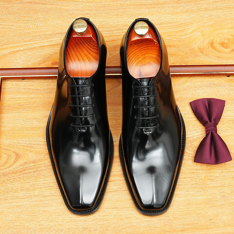 Men's Fashion Smart Black Leather Oxford Shoes for Business