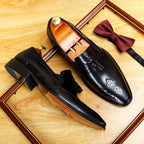 Men's Classic Leather Brogue Tassel Loafers