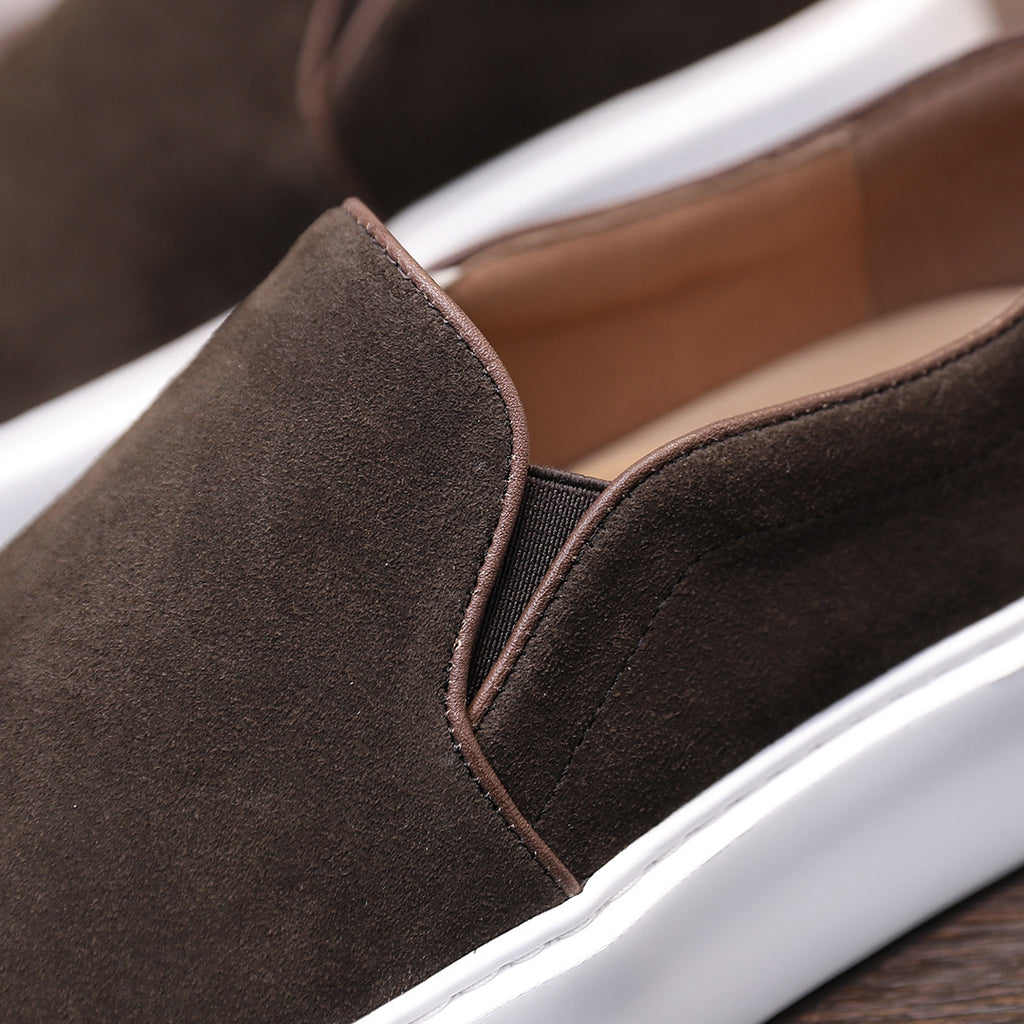 Men's Premium Pebbled Leather Slip-On Loafers