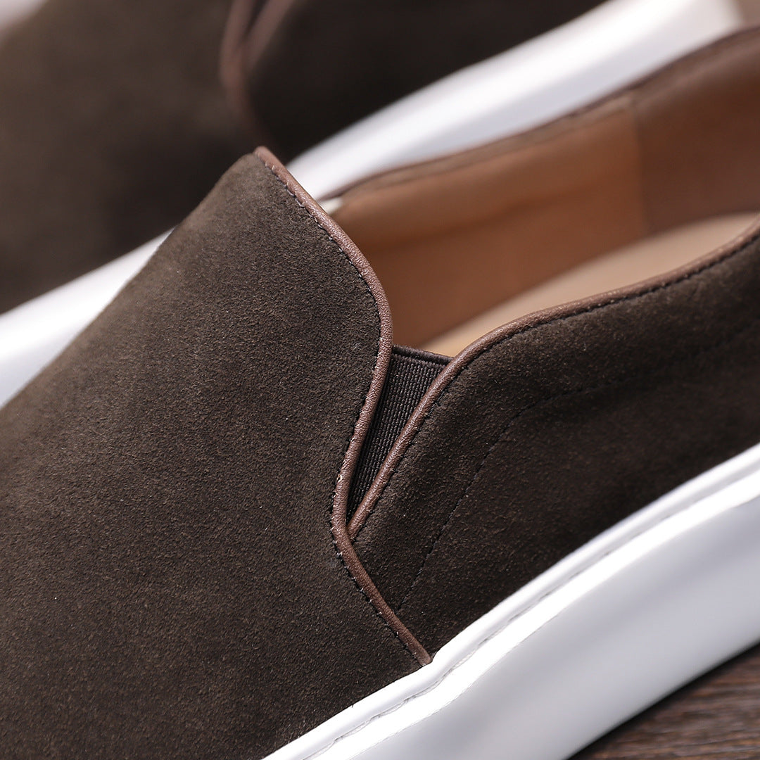 Men's Premium Pebbled Leather Slip-On Loafers