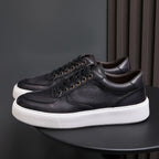 Men's Premium Patina Leather Dress Casual Sneakers