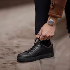 Men's Classic Triple-White Leather Low-Top Sneakers