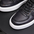 Men's Premium Patina Leather Dress Casual Sneakers