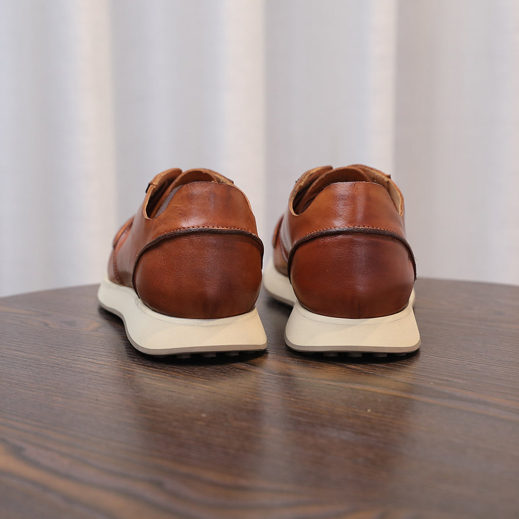 Men's Premium Retro Runner Leather Casual Sneakers