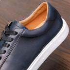 Men's Premium Minimalist Patina Leather Casual Sneakers